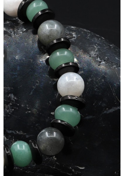 Labradorit - Aventurin - Ay Taşı - Kokonat Doğal Taş Tasarım Bileklik modelleri