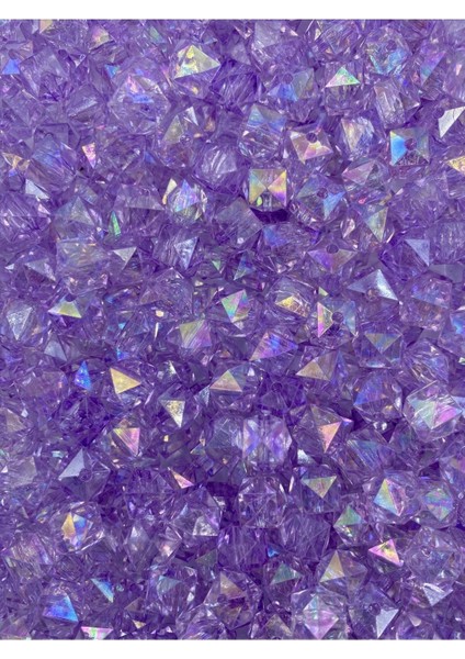 100GR 10MM Janjanlı Lila / Açık Mor Küp,kübik Model Akrilik Boncuk,çanta Boncuğu (100GR,~180 Adet) fırsatları