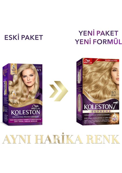 Wella Koleston Supreme Kit 9/1 Özel Açık Kül Sarısı