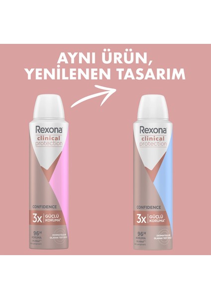 Clinical Protection Kadın Sprey Deodorant Confidence 96 Saat Koruma 150 Ml X2