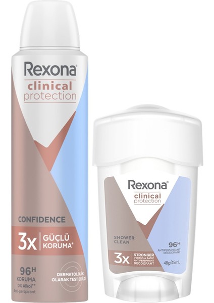 Clinical Protection Kadın Sprey Deodorant 150 Ml + Kadın Stick Deodorant 45 Ml fiyatları