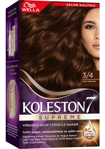 Wella Koleston Supreme Kit 3/4 Koyu Kestane