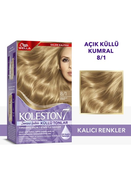 Wella Koleston Supreme Kit 8/1 Açık Küllü Kumral