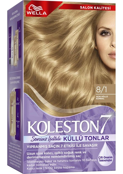 Wella Koleston Supreme Kit 8/1 Açık Küllü Kumral