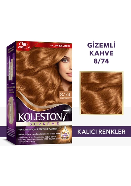 Wella Koleston Supreme Kit 8/74 Gizemli Kahve