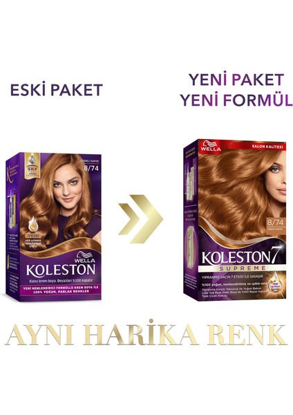 Wella Koleston Supreme Kit 8/74 Gizemli Kahve