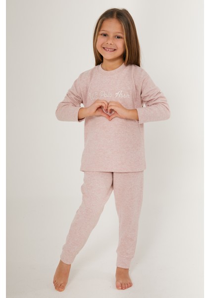 U.S. Polo Assn. Kız Çocuk Pembe Pijama Takım 50285867-VR041