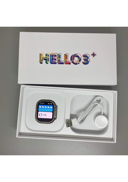 Hello Watch 3 Plus 4gb Saat Hafızası Resim ve Mp3 Yüklenebilir 3  Kordonlu Akıllı Saat