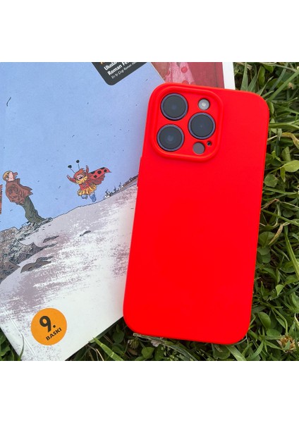 iPhone 14 Pro Uyumlu Kamera Koruyuculu Içi Kadife Lansman Mat Kırmızı Silikon Telefon Kılıfı fiyatları
