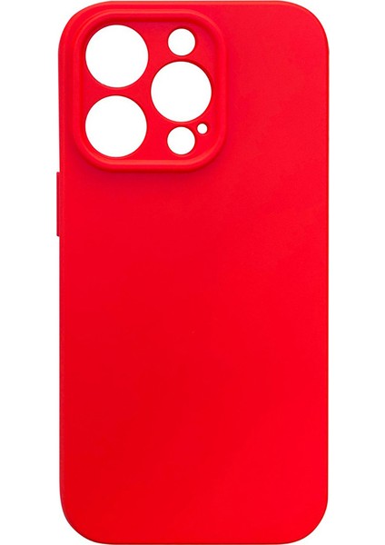 iPhone 14 Pro Uyumlu Kamera Koruyuculu Içi Kadife Lansman Mat Kırmızı Silikon Telefon Kılıfı modelleri