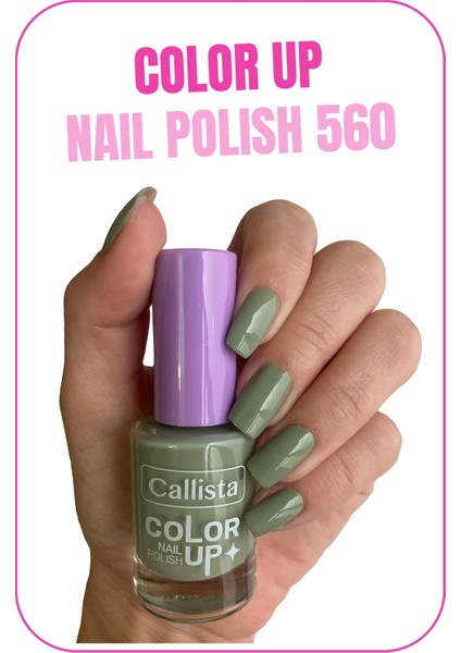 Callista Beauty Callista Color Up Nail Polish Oje 560 Olive Me - Gri