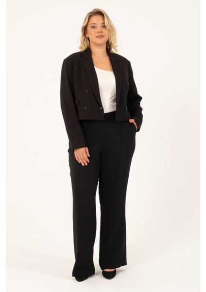 Astarlı Blazer Crop Ceket