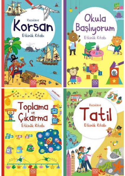 Okula Başlıyorum Etkinlik Kitabı - Toplama ve Çıkarma Etkinlik Kitabı - Tatil Etkinlik Kitabı - Korsan Etkinlik Kitabı