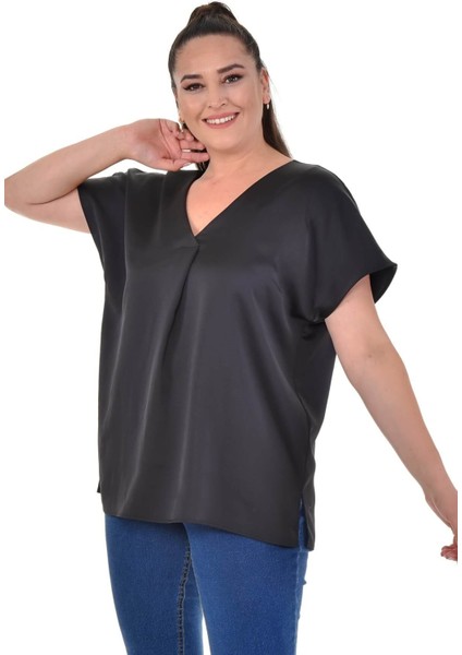 V Yaka Saten Bluz fiyatları