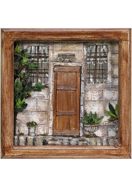 EL İŞÇİLİĞİ AHŞAP BOYAMA KİTAPLIK 30*30*7 cm - 5739