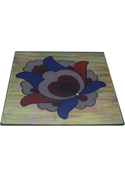 EL İŞÇİLİĞİ TEZHİP BARDAK ALTLIK 10*10 cm - 5744