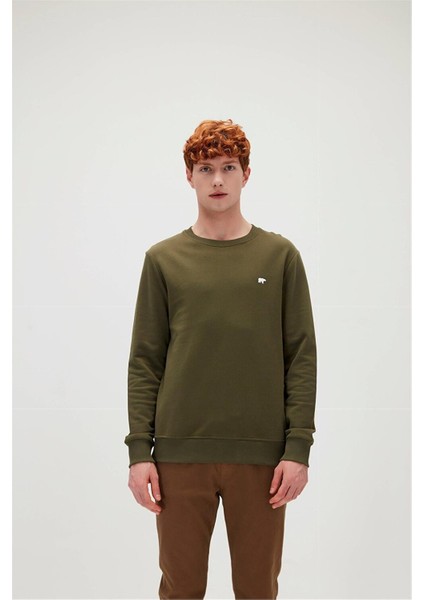 Presage Crewneck Haki King Size Erkek Sweatshirt