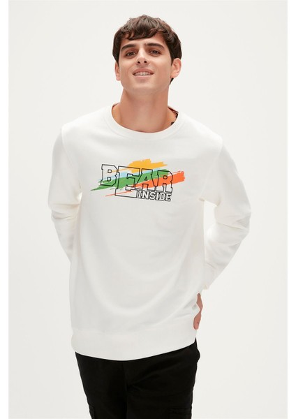 Crayon Crewneck Off-White Beyaz Erkek Sweatshirt