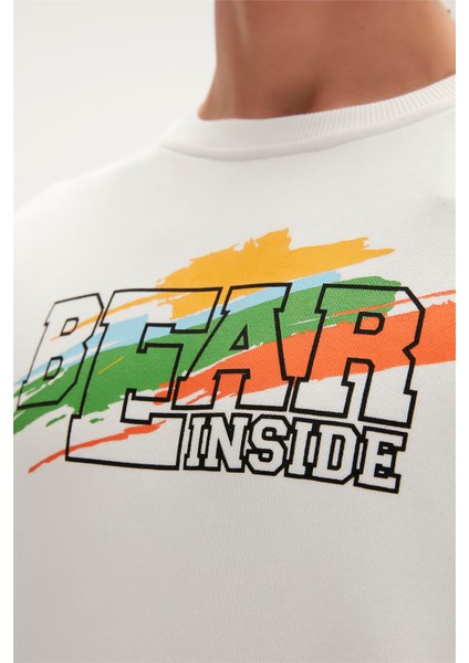Crayon Crewneck Off-White Beyaz Erkek Sweatshirt modelleri