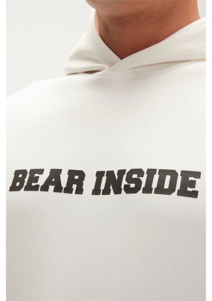 Bad Bear Arthur Hoodie Marshmallow Beyaz  Kapüşonlu Erkek Sweatshirt