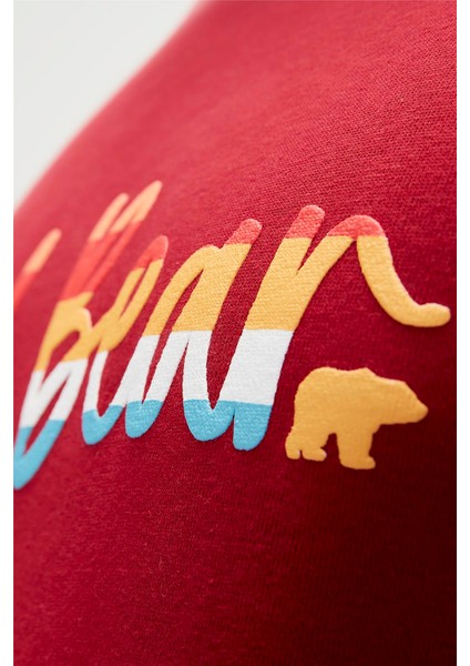 Manuscript Crewneck Bordo Erkek Sweatshirt indirimleri