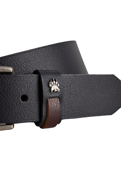 Claw Print Belt Siyah Deri Erkek Kemer fiyatları