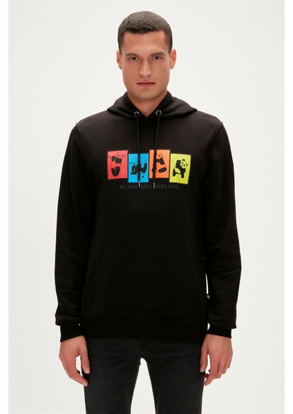 Fun Hoodie Siyah Kapüşonlu Erkek Sweatshirt fiyatları