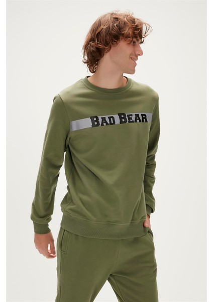 Reflect Bear Crewneck Thyme Yeşil Erkek Sweatshirt fırsatları