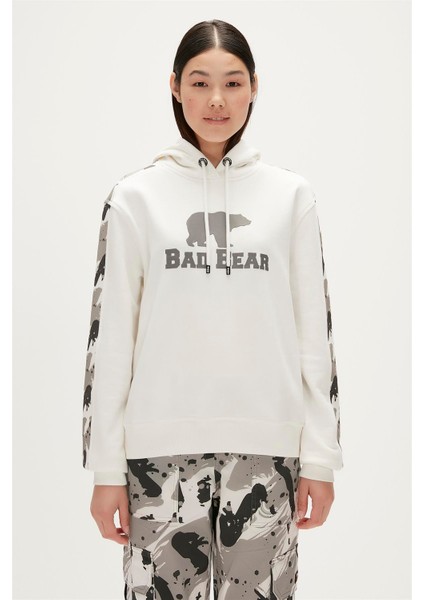 Gwen Hoodie Off-White Beyaz Kapüşonlu Kadın Sweatshirt