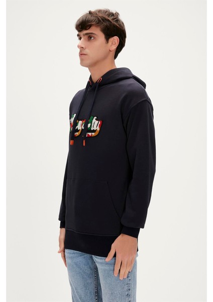 Bad Bear Royalty Hoodie Lacivert Kapüşonlu Erkek Sweatshirt