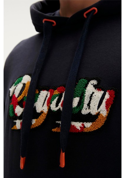 Bad Bear Royalty Hoodie Lacivert Kapüşonlu Erkek Sweatshirt