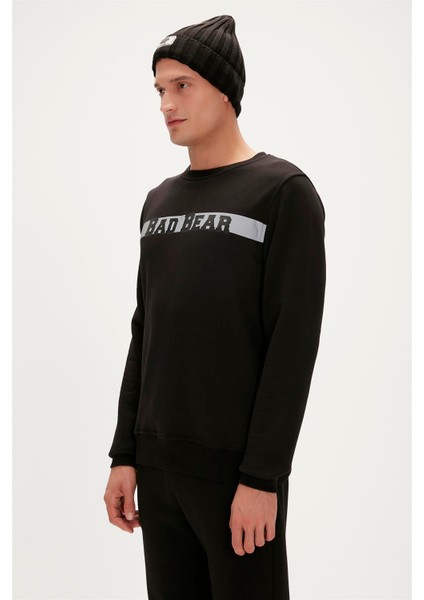 Reflect Bear Crewneck Siyah Erkek Sweatshirt modelleri