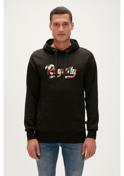 Royalty Hoodie Siyah Kapüşonlu Erkek Sweatshirt
