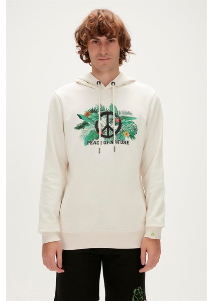 Re-Born Recycle Hoodie Marshmallow Beyaz Kapüşonlu Erkek Sweatshirt fiyatları