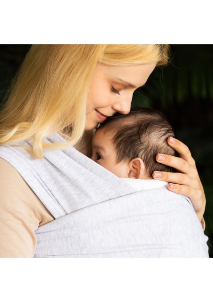 Wrap Sling - Pamuklu Esnek Bebek Taşıma Şalı - Yenidoğan Bebeklerin Ihtiyacı Olan Ten Teması ve M Pozisyonu