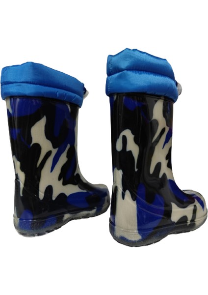 Erkek Çocuk Lacivert Yağmur İçi Yünlü Çizme modelleri