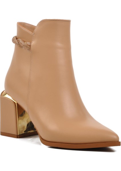 248029 Nude Içi Polarlı Kadın Topuklu Bot