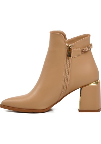 248029 Nude Içi Polarlı Kadın Topuklu Bot modelleri