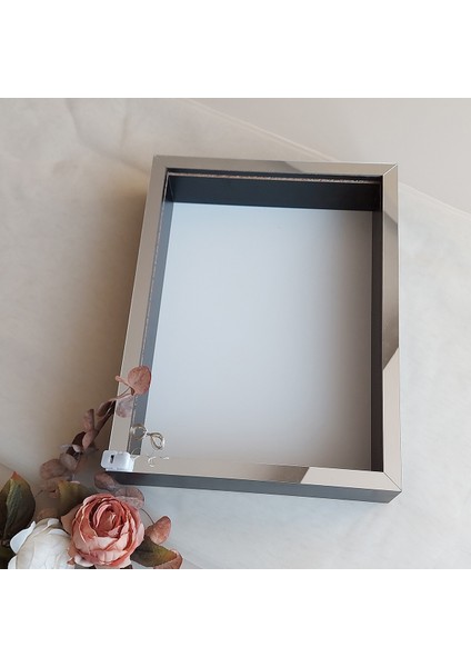 Siyah 30X40 cm Fotoğraf Bölümsüz Yarı Gümüş Isimsiz Ledli Gül Saklama Kutusu modelleri