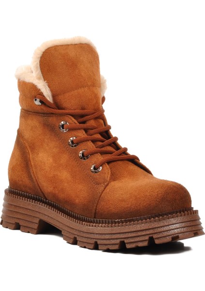 354122 Taba Süet Içi Kürklü Kadın Bot