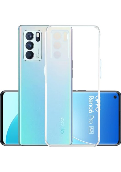 Oppo Reno 6 Kamera Korumalı Süper Silikon Kılıf