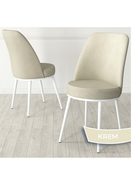 Nix Serisi Açılabilir 70X114 Beyaz Mutfak Masası Takımı ve 4 Sandalye