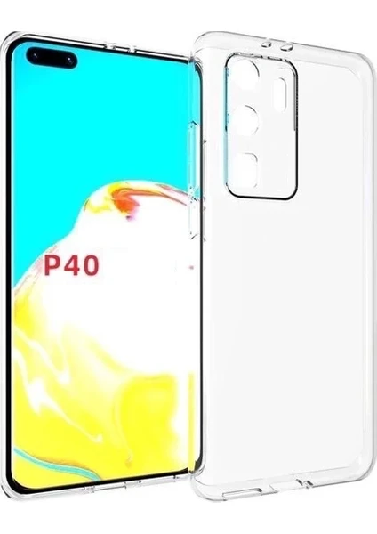 Huawei P40 Kamera Korumalı Süper Silikon Kılıf