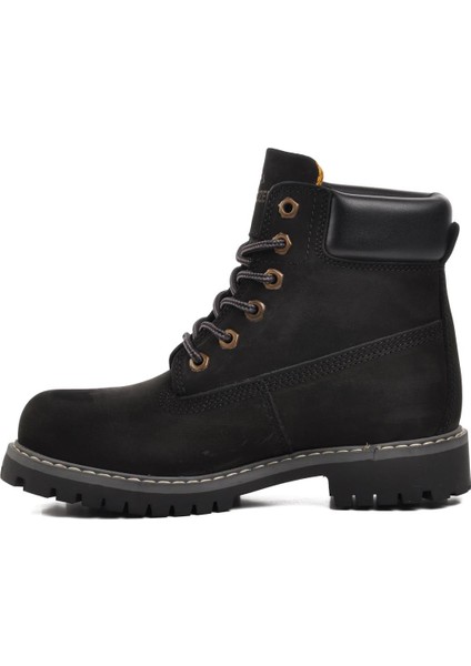 Bulldozer 220655 Siyah Nubuk Deri Unisex Bot modelleri