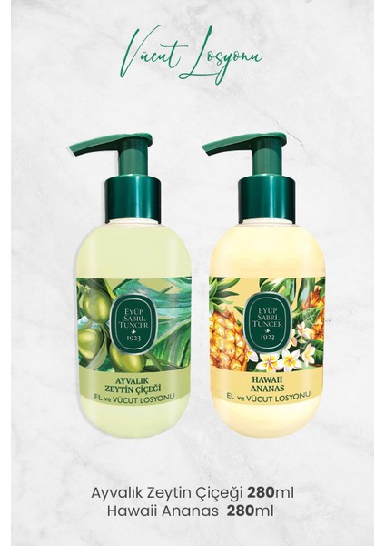 El Ve Vücut Losyonu Ayvalık Zeytin Ve Hawaii Ananas 280 Ml