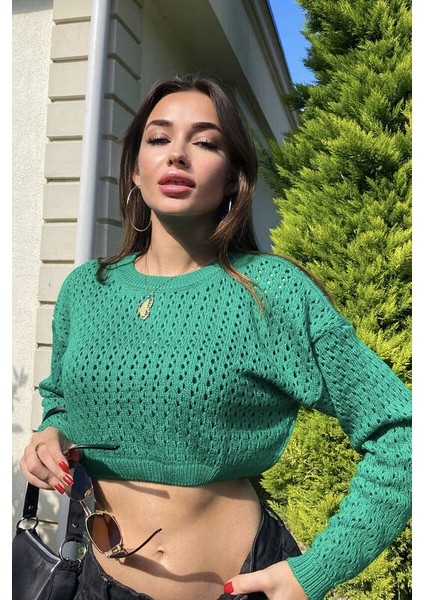 Ajurlu Uzun Kol Crop Kazak