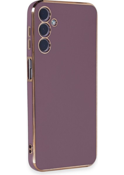 Samsung Galaxy M34 Kılıf Bark Parlak Kenarlı Silikon + Ekran Koruyucu
