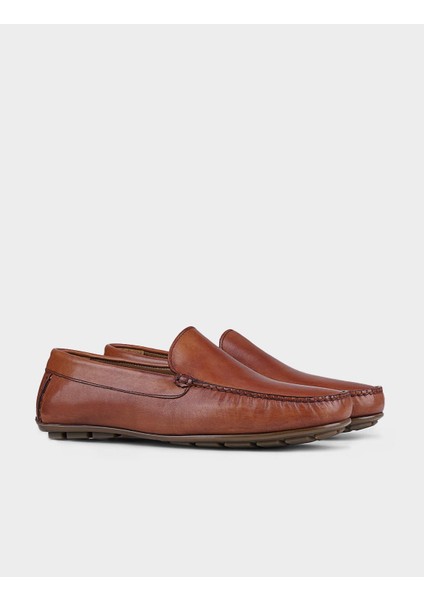 Deri Taba Erkek Loafer