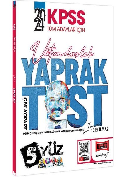2024 KPSS Tüm Adaylar İçin 5 Yüz Vatandaşlık Çek Kopart Yaprak Test