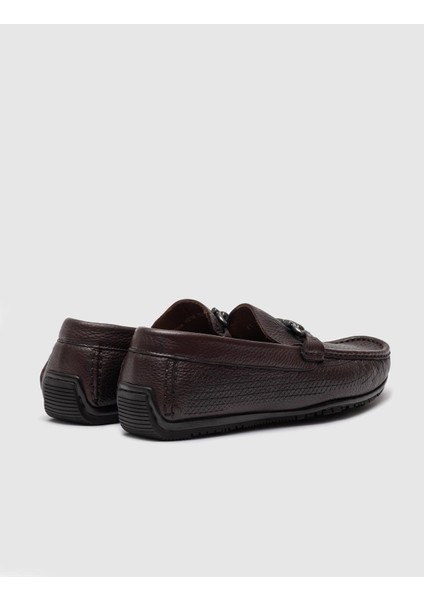 Erkek Lazer Detaylı Tokalı Loafer Günlük Ayakkabı 296M823A Kahve modelleri